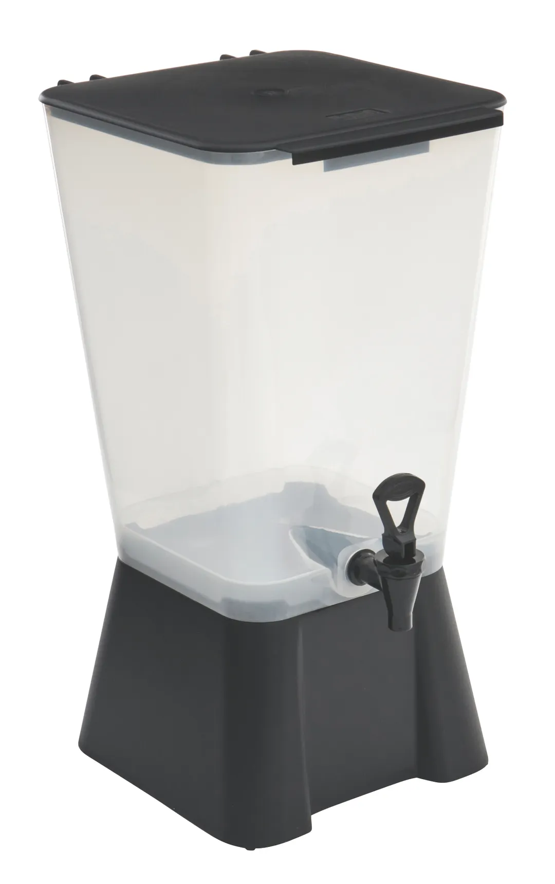 Hubert 52858 Beverage Dispenser, 5‑Gallon, 11"W x 13"D x 22"H, Aluminum, Single, PP, Plastic Base