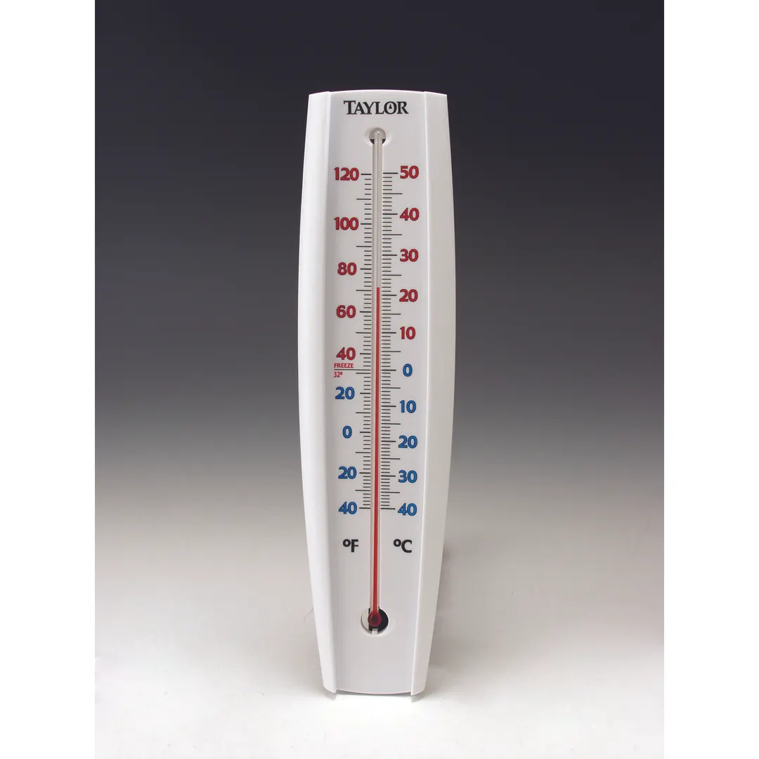 Taylor Precision 5109 Indoor/Outdoor Window Thermometer, 14-1/2" Long, -40° to 120°F, Red Tube