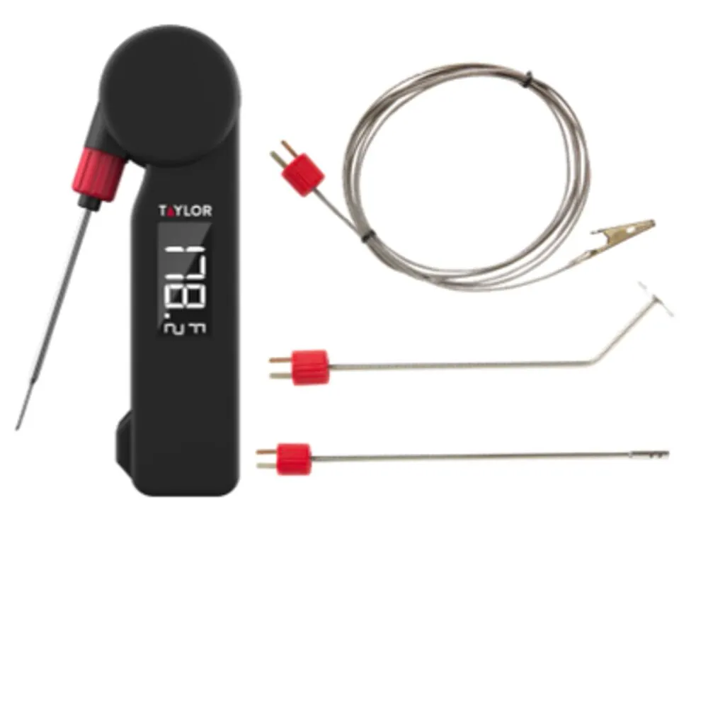 Taylor Precision 5296652KIT Folding K-Type Thermometer Kit with 0-400°F Temperature Range
