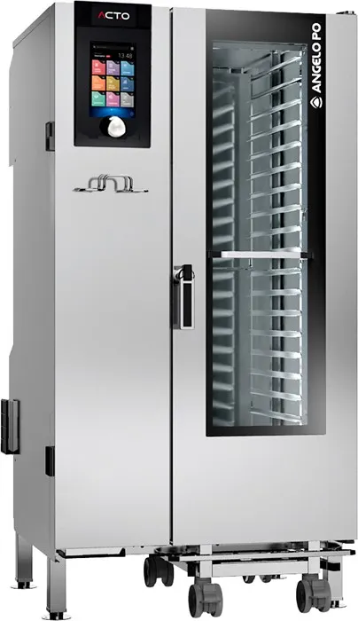 Angelo PO AT201E Half Size 20 Pan Electric Combi Oven w/ Touchscreen, Steam Generator