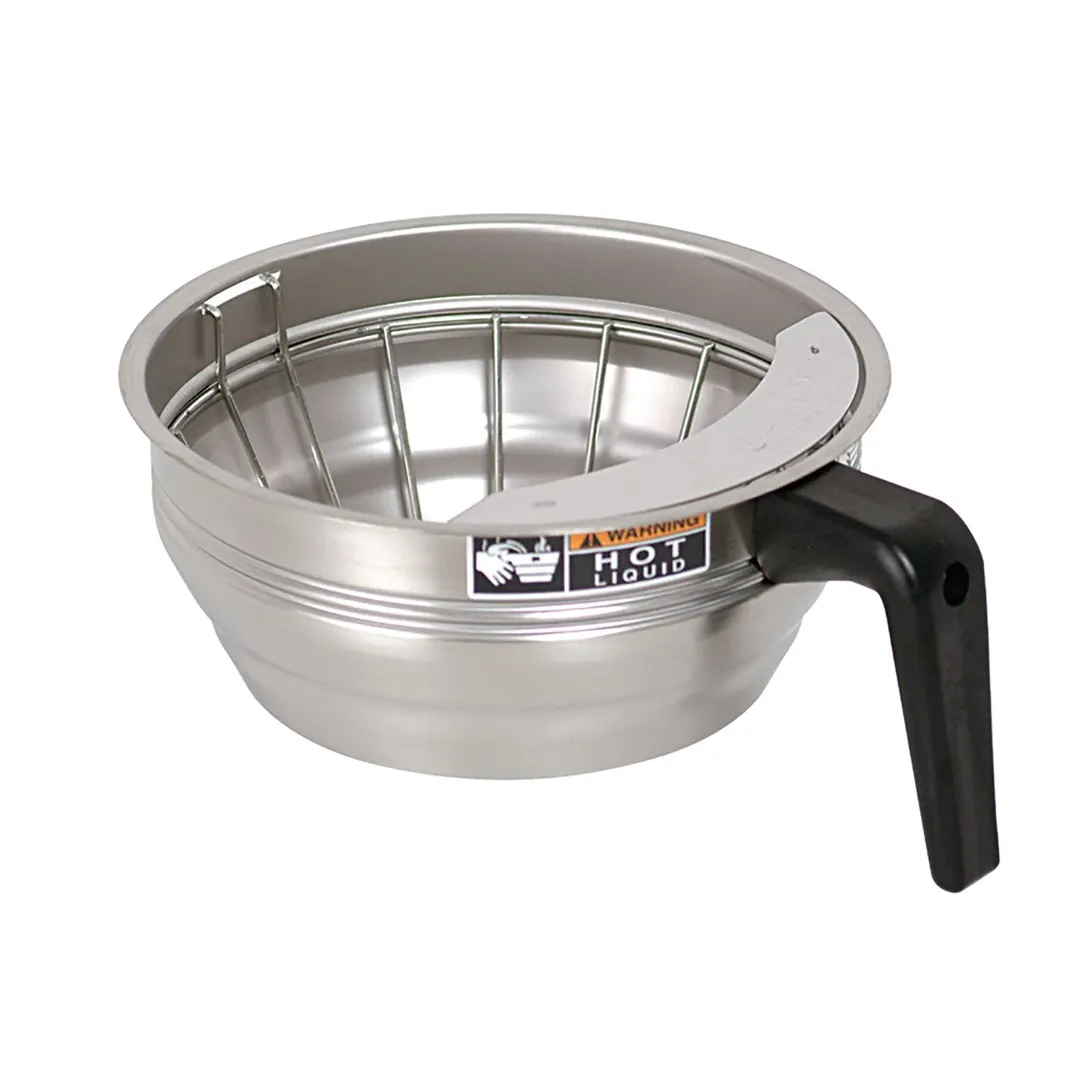 BUNN 20217.0000 7.62" Wide Stainless Steel Funnel Assembly – Black Handle for AXIOM Twin Brewers