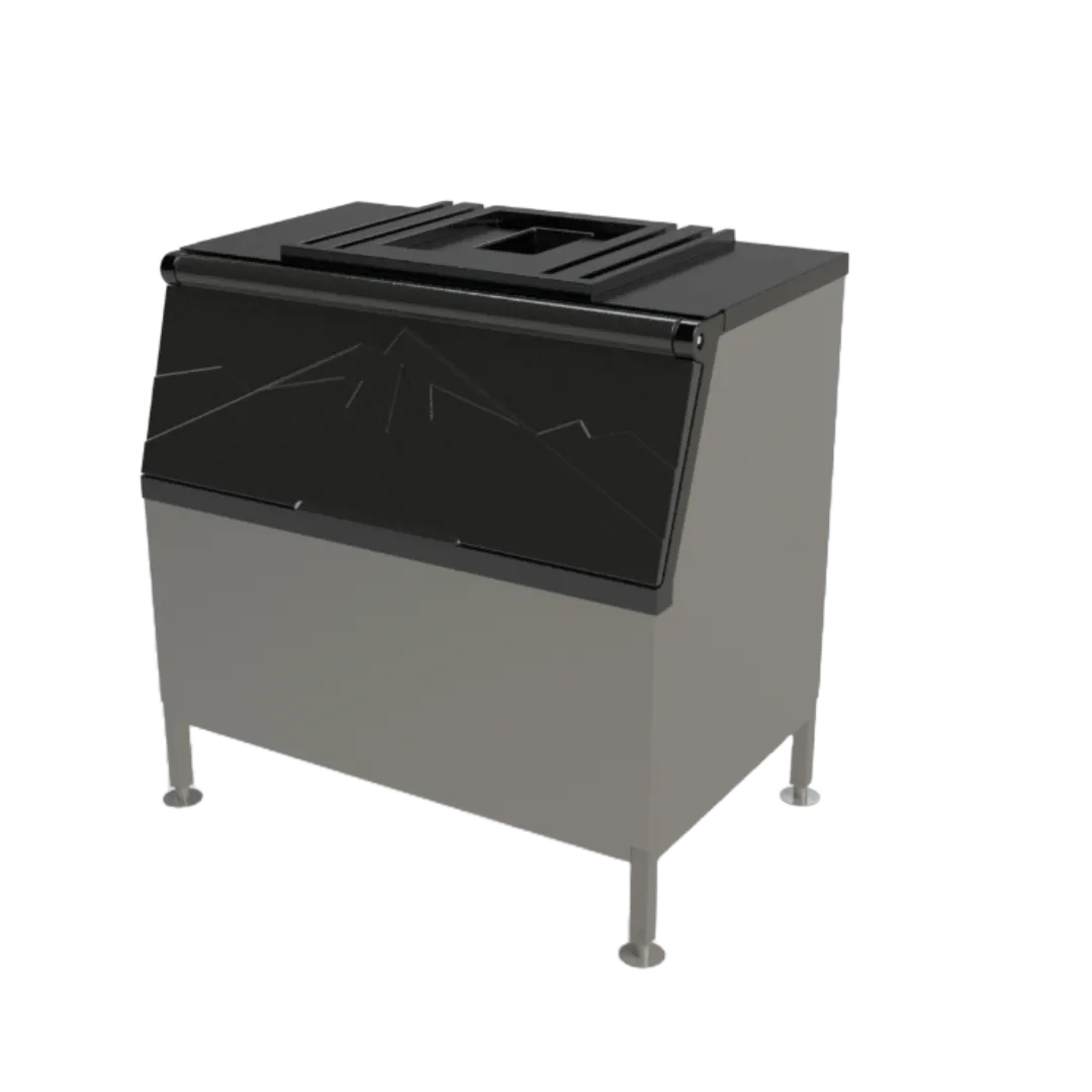 Kloppenberg CRB-48 Ice Bin, 500 lb Capacity, 1.5", Liner, Lift Door, 1" IPS Drain, NSF, Made in USA