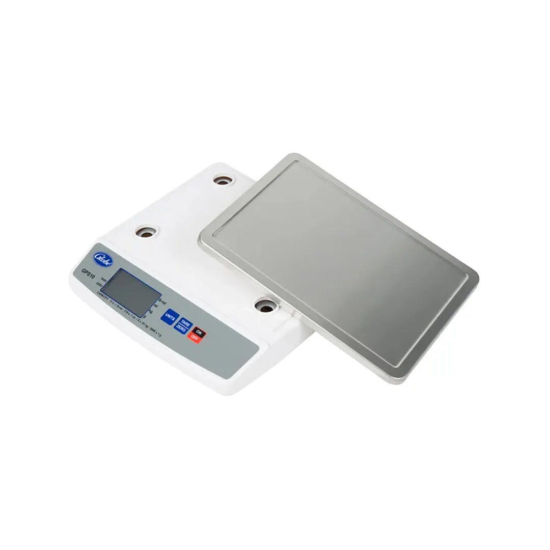 Globe GPS10-8 Portion Scale, 11 lb Capacity, 9"x7" Stainless Platter, Push‑Button Tare, 115V AC