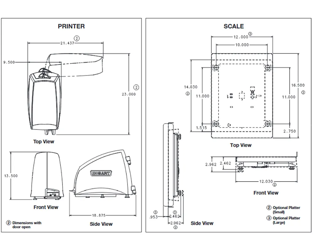 Hobart EPSA-1 Access Prepack Stand‑Alone Commercial Portion Scale, 50 lb Capacity, 0.01 lb Accuracy