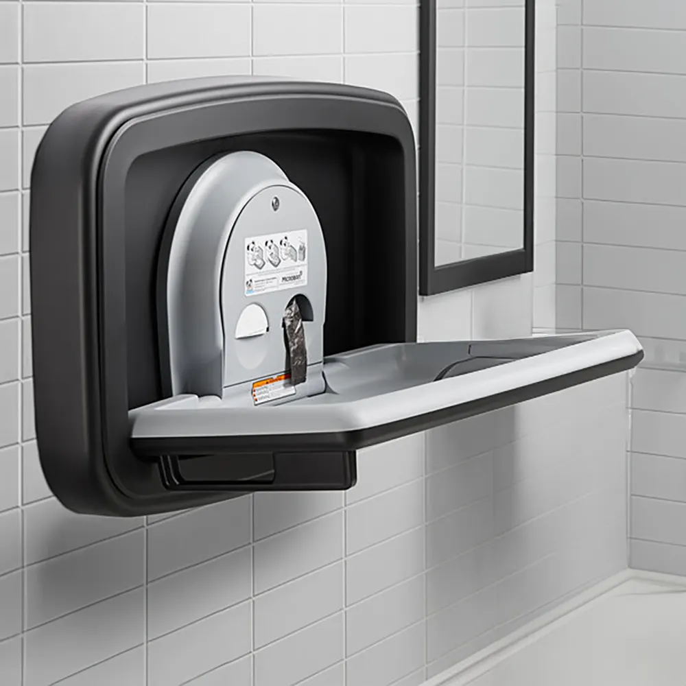 Koala KB310-SSWM-MBLK Baby Changing Station, Horizontal, Recessed