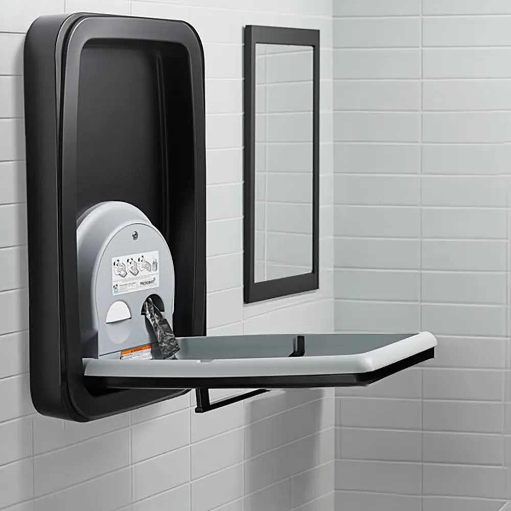 Koala KB311-SSWM-MBLK Baby Changing Station, Horizontal, Recessed