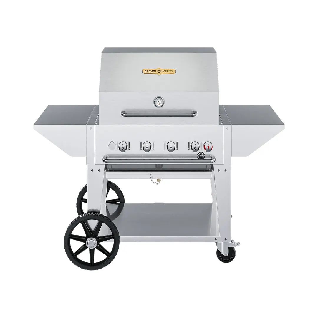 Crown Verity CV-MCB-30PRO 30" Professional Series LP Gas Outdoor Grill/Charbroiler, 64.500 BTU