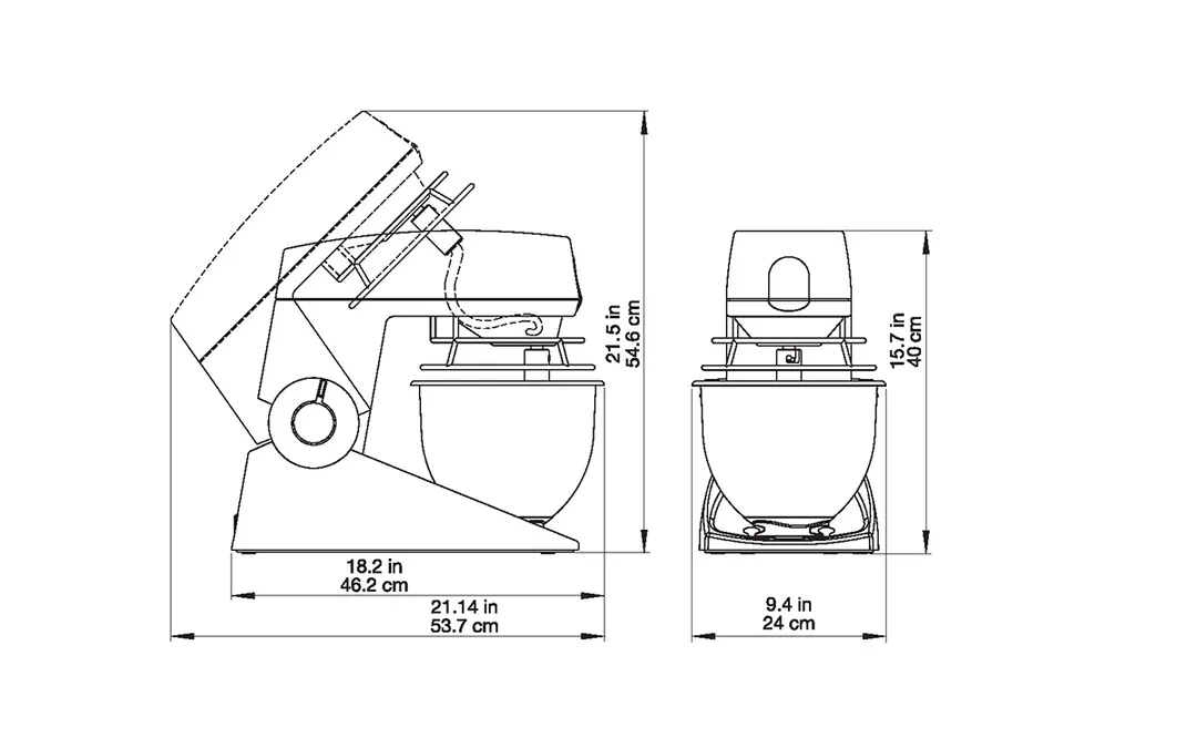 Varimixer V5 Countertop 5 qt Planetary Mixer, #10 HUB, Variable Speed, 2/5 HP