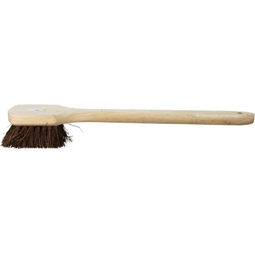 AllPoints 1691084 Grill Brush – 20" Wood Handle, 1-3/4" Natural Bristles, Heavy Duty Cleaning Tool