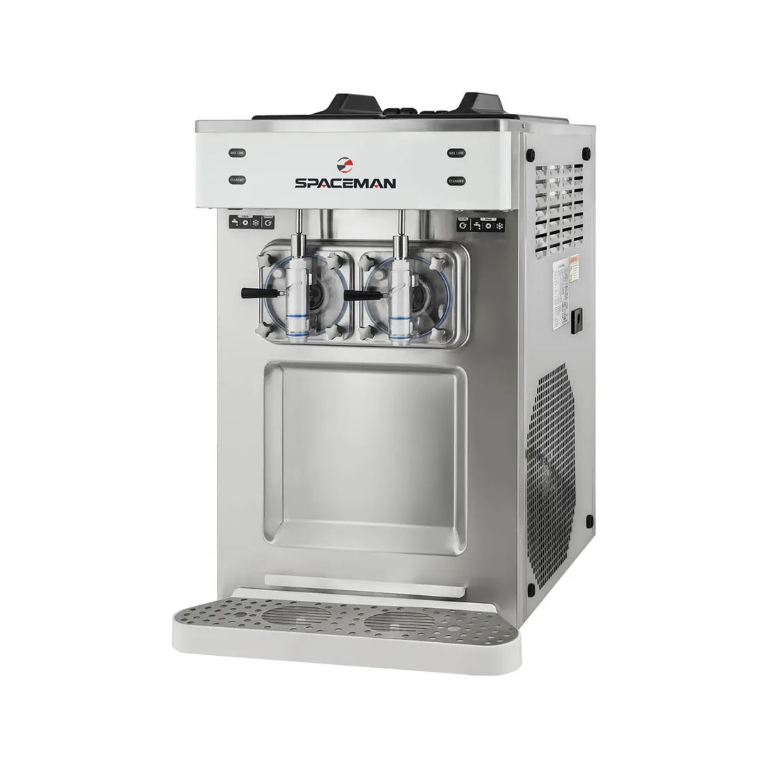 Spaceman 6695-C Cylinder Type Frozen Beverage Machine, Air Cooled w/12qt. Hopper, 3-1/2hp - Double