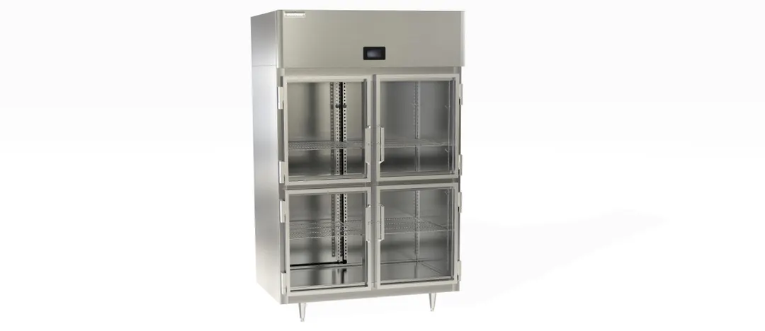 Delfield DSLH2-GH 2-Section Reach-In Heated Holding Cabinet, 46.5 cu ft, Stainless Steel, Glass Doors, 208-240V