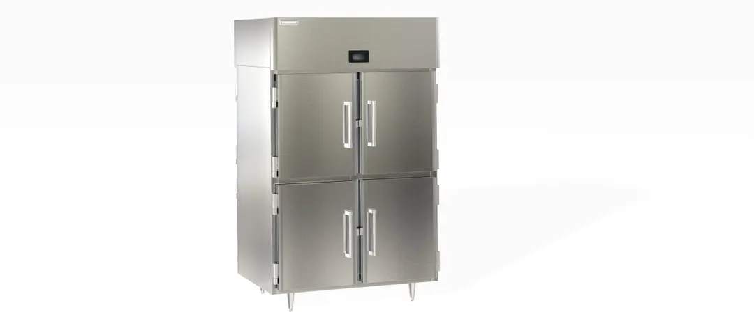 Delfield DSLHPT2-SH 2-Section Heated Holding Cabinet, 48 cu ft, 8 Solid Doors, 6 Shelves, Stainless Steel