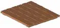 emuamericas E2057 Camaleon Modular Console System Add On, Small Shelf, Natural Teak Slats