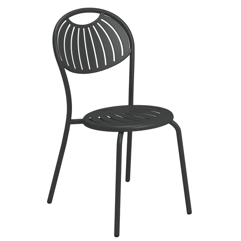 emuamericas E440 Coupole Stacking Side Chair, Outdoor/Indoor, Steel Frame, Metal Back & Seat, Powder Coat Finish