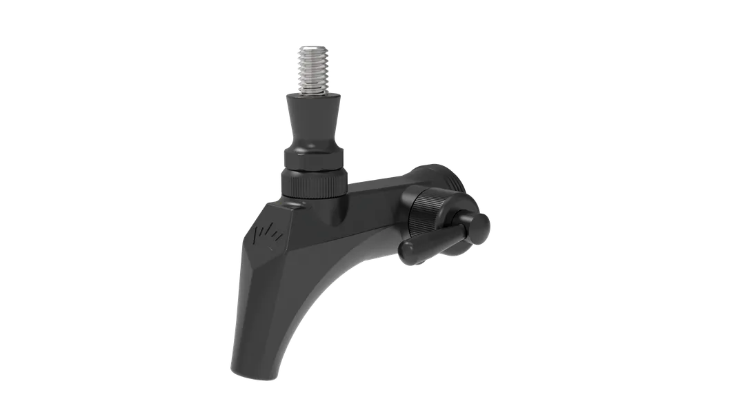 Krowne BC-455 Flow Control Beer Faucet, Gun Metal, 2.5" Precision Tap, Stainless Steel Construction
