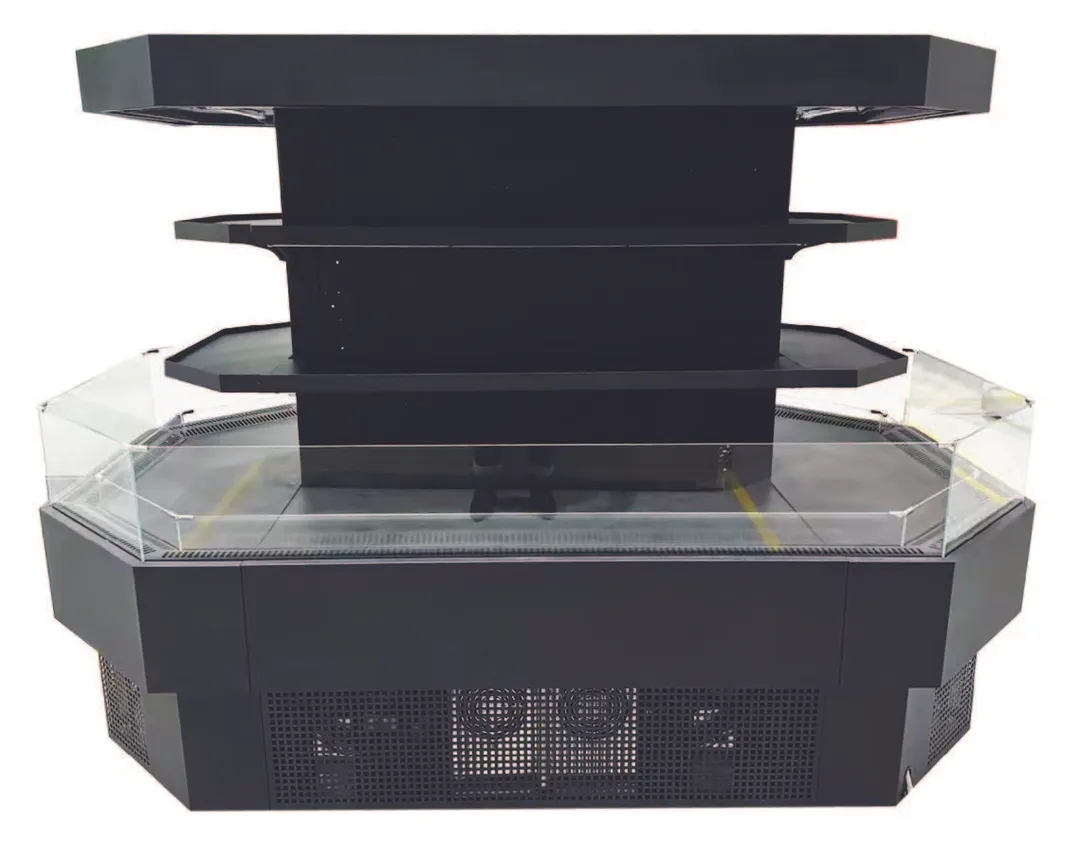 Hydra-Kool HKMI-80S 78" Air Curtain Island Merchandiser, Self Contained, 2 Shelves