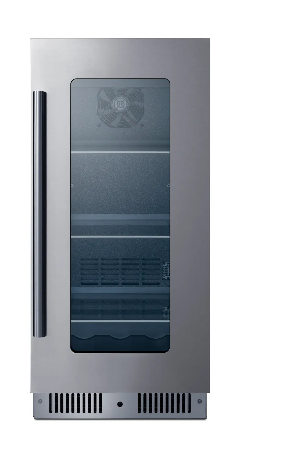 Summit CL156BV1 15" Wide Undercounter Beverage Center, 2.6 cu ft, LED, Stainless Steel Door
