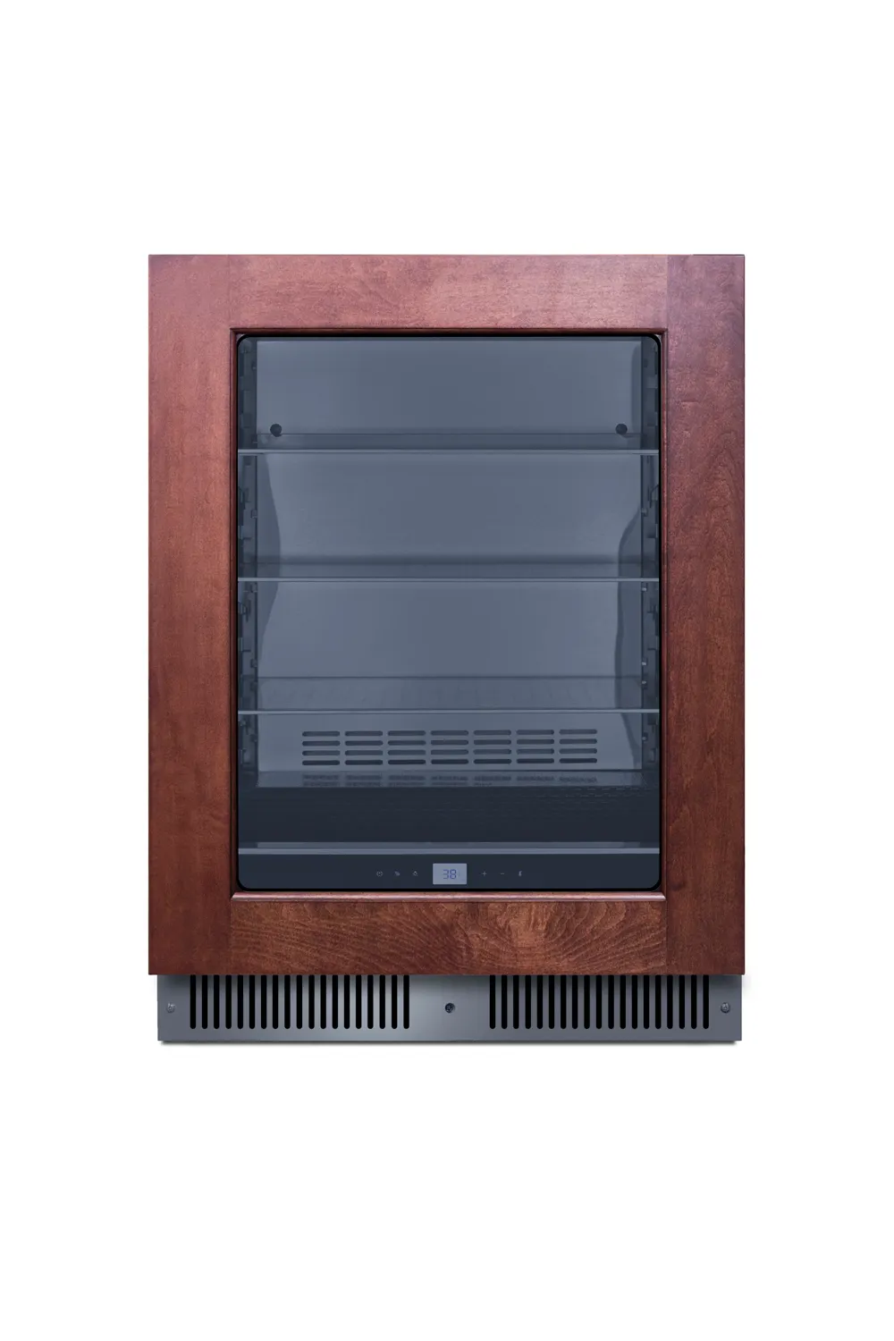Summit CL24BV1PNR 24" Undercounter Beverage Center, 4.73 cu ft, Stainless Steel, Glass Door, LED