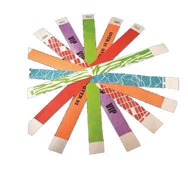 Winco WB-100O-S - Bar Maid Wristbands, 3/4"W x 9.5"L Tyvek, Seq #, Orange Solid - 500/Pack