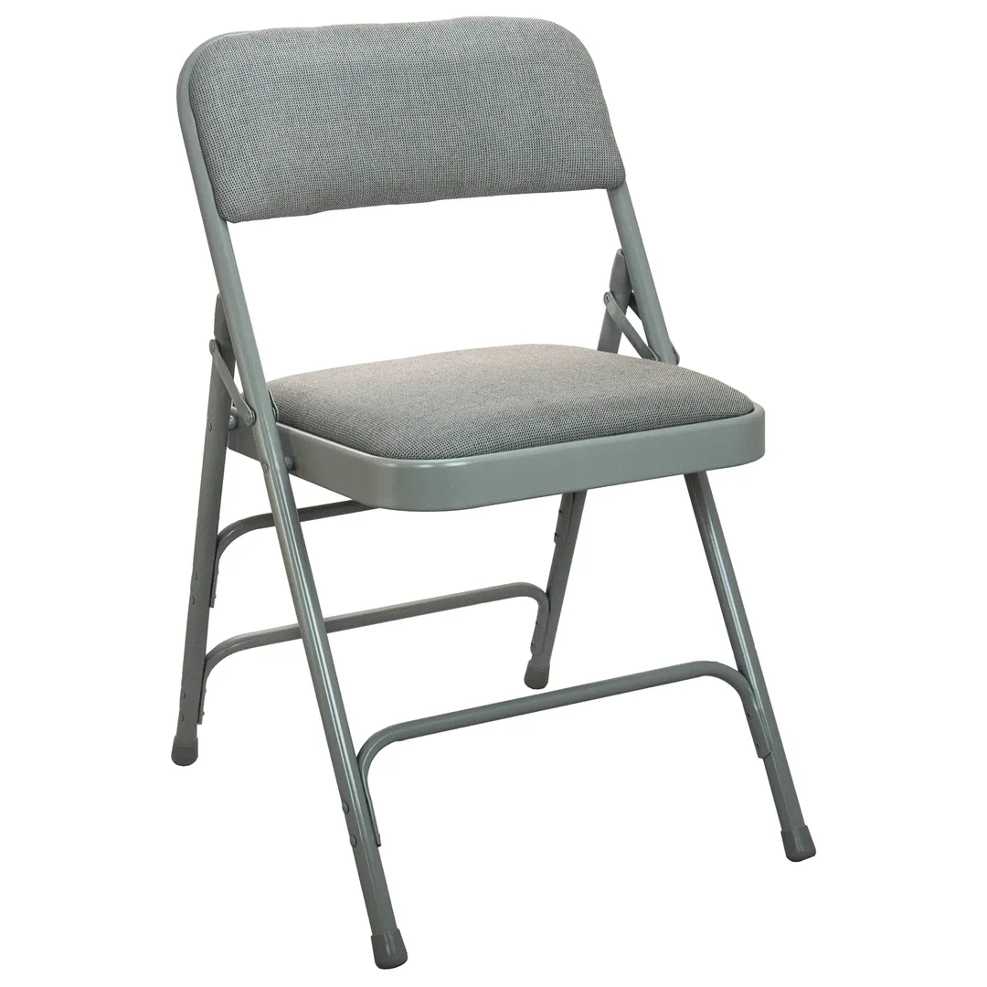 Flash Furniture DPI903F-GG Advantage Folding Chair, 300 lb. Weight Capacity, Grey Fabric Upholstered