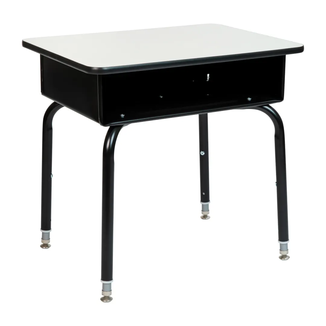 Flash Furniture FD-DESK-GY-GG Adjustable Height Student Desk, 24"W x 18"D, Gray Laminate Top, Powder-Coated Steel Frame