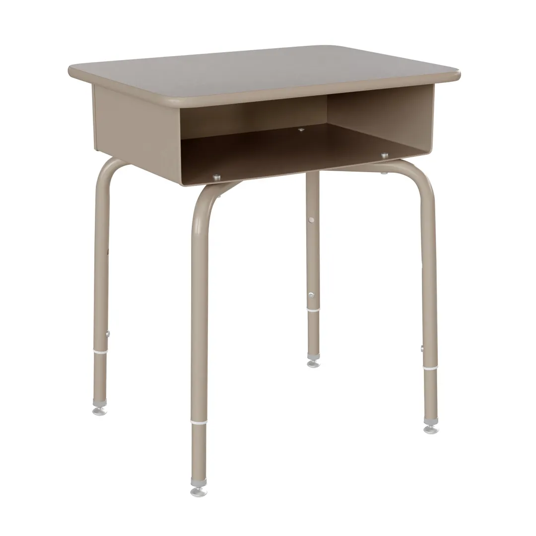 Flash Furniture FD-DESK-GY-GY-GG Billie Student Desk, 24"W x 18"D, Gray Granite/Silver, Adjustable Height