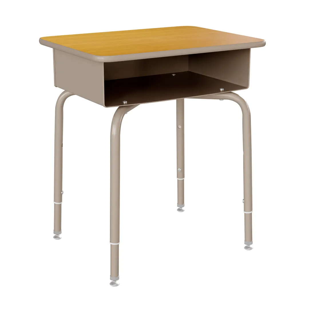 Flash Furniture FD-DESK-GY-MPL-GG Billie Student Desk, 24W x 18D, Adjustable Height, High Pressure Laminate Top, Powder Coated Steel Frame