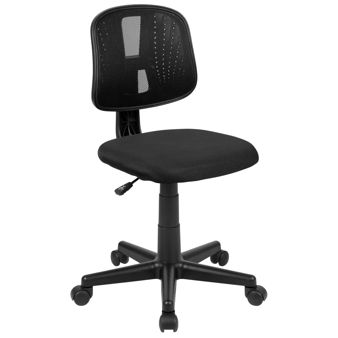 Flash Furniture LF-134-BK-GG Task Office Chair, 16-20.5in Adjustable Height, 250lb Capacity, Mesh Back, Black