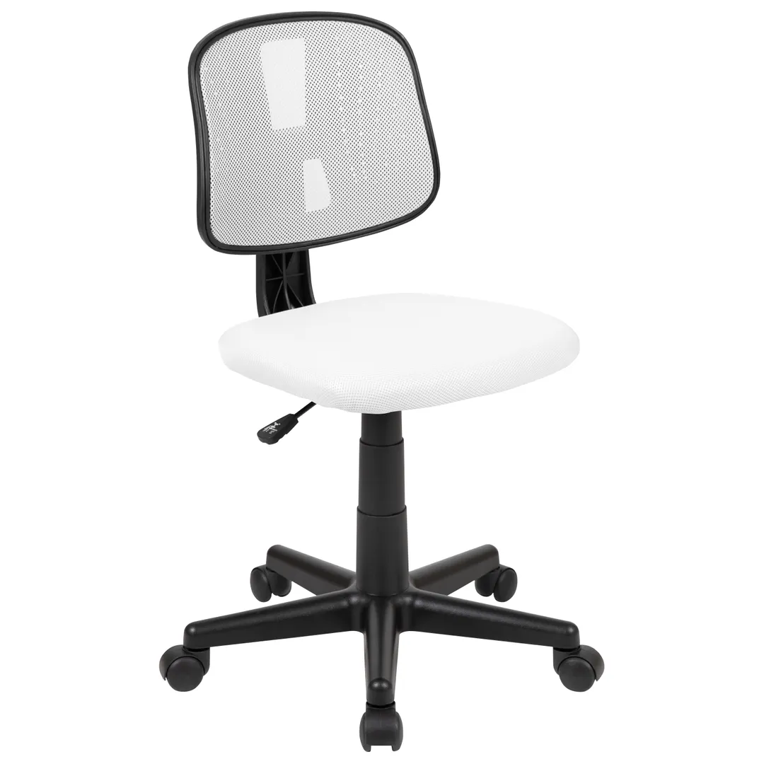 Flash Furniture LF-134-WH-GG Task Office Chair, 16-20.5in Seat Height, 250lb Capacity, Mesh Back, White