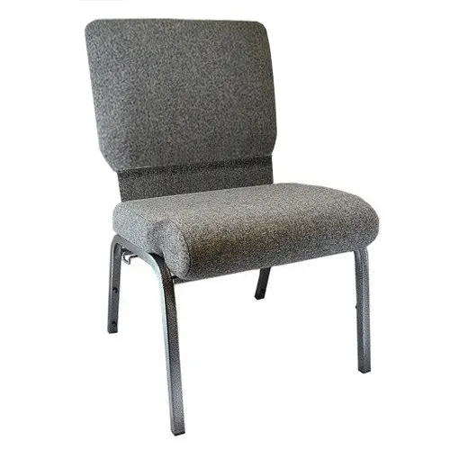 Flash Furniture PCHT-111 Advantage Stackable Chair, 20-1/2"W, Charcoal Gray, Upholstered Back & Seat, Steel Frame