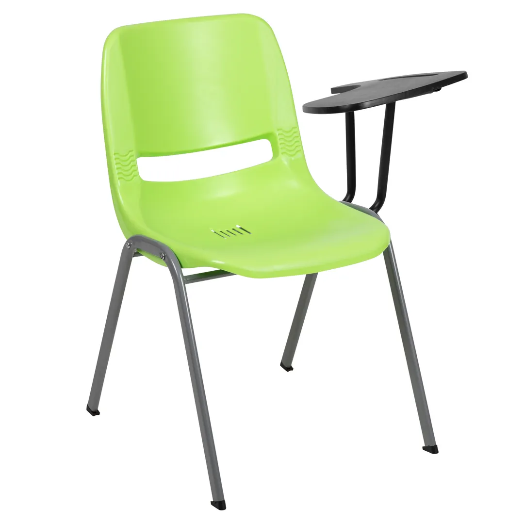 Flash Furniture RUT-EO1-GN-LTAB-GG Hercules Series Ergonomic Shell Chair, 880 lbs, Green, Plastic Seat & Back