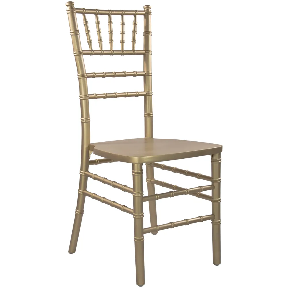 Flash Furniture WDCHI-G Advantage Chiavari Chair, Wood, Gold, Ladder Back, Steamer Type