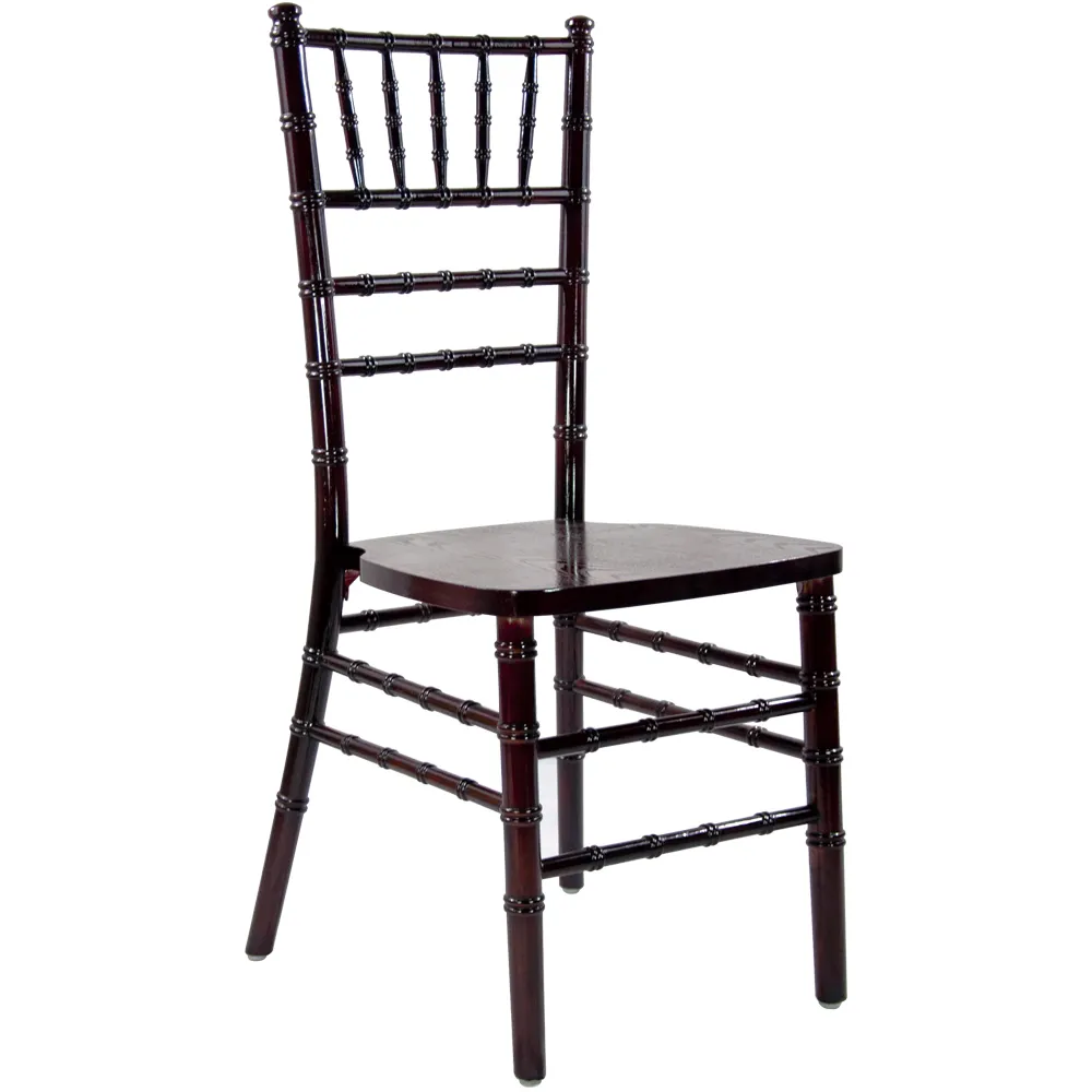 Flash Furniture WDCHI-M Advantage Chiavari Chair, Wood, Mahogany Finish, Ladder Back, Steamer Type