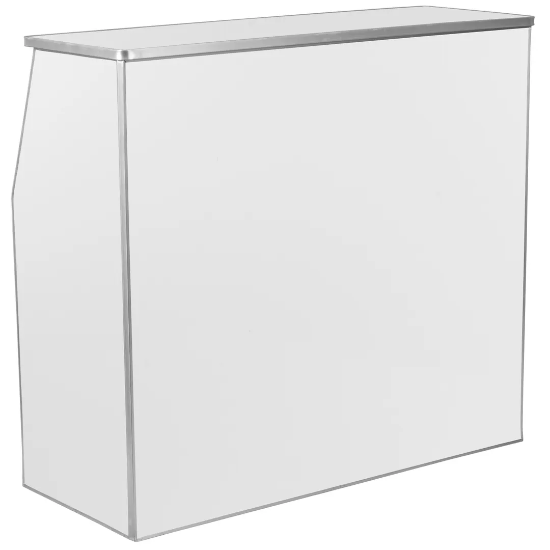 Flash Furniture XA-BAR-48-WH-GG Portable Bar, 47-3/4"W X 19-1/2"D X 42-3/4"H