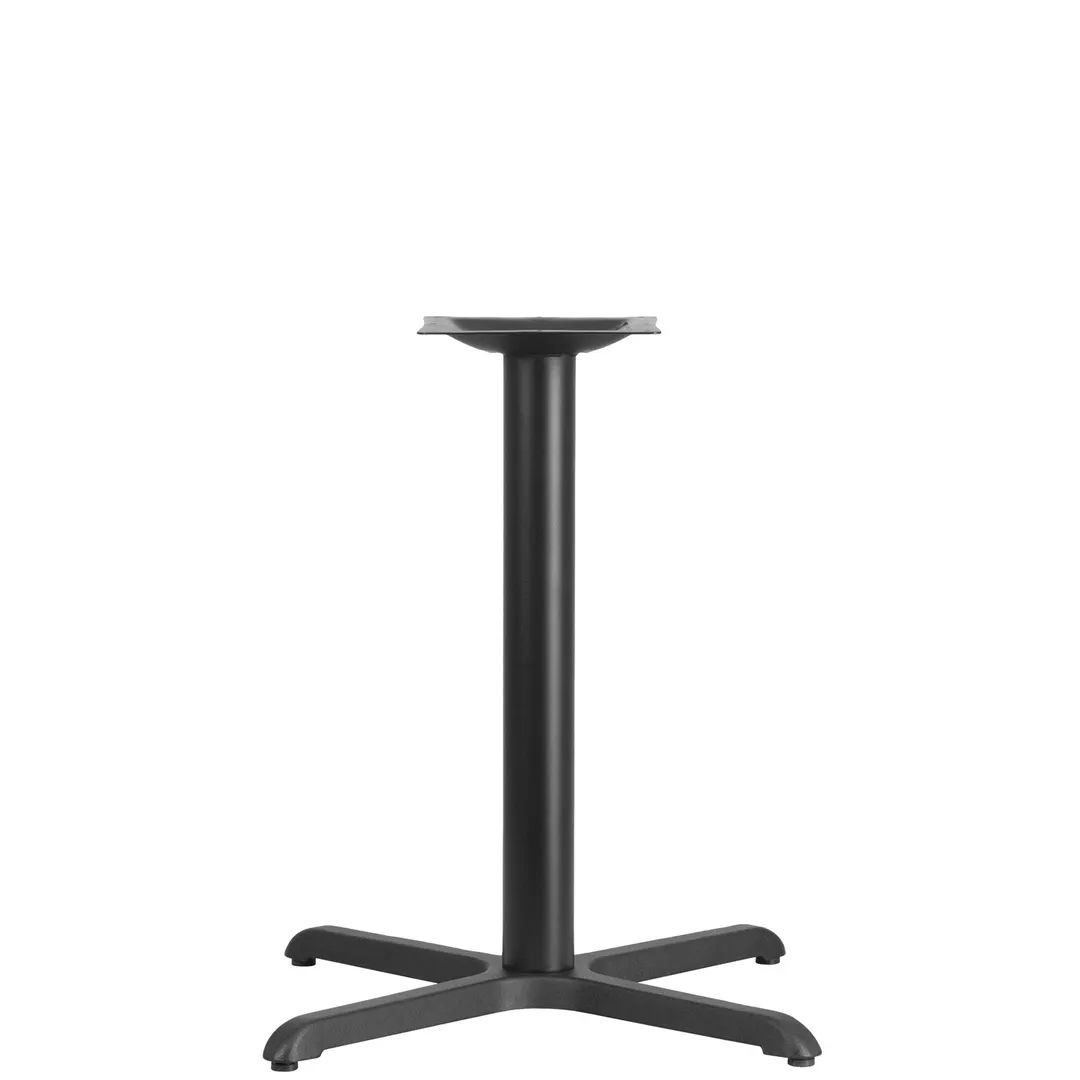 Flash Furniture XU-T3030-GG 30x30 3 Dia Column Dining Height Cast Iron Powder Coat Black Restaurant Table Base
