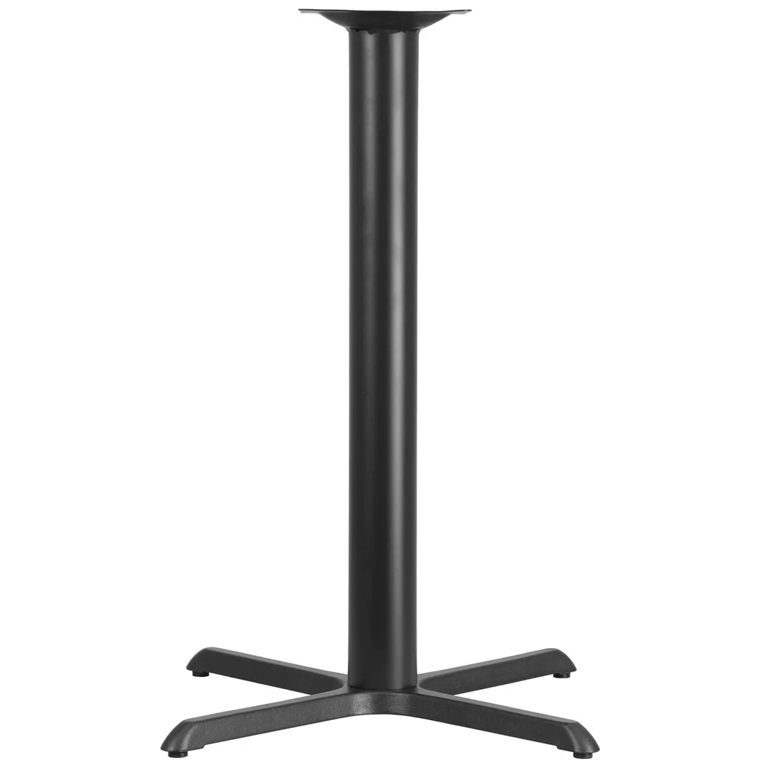 Flash Furniture XU-T3333-BAR-GG 33x33 Bar Height Cast Iron Table Base, Powder Coated Black Finish