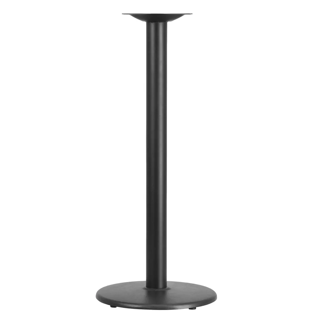 Flash Furniture XU-TR18-BAR-GG 18" dia. Round Table Base, Bar Height, Cast Iron, Black Powder Coated Finish