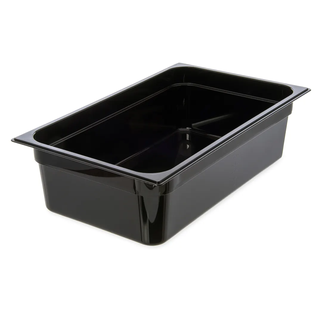 Carlisle 10202B03 StorPlus Food Pan 19.4‑qt 20‑3/4”x12‑3/4”x6” Black Polycarbonate Dishwasher‑Safe