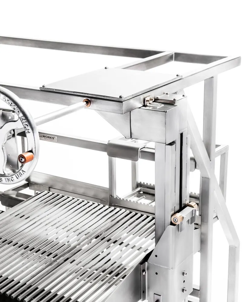 Grillworks EXO PRO 48 45" Built-In Wood Fired & Charcoal Parrilla Grill w/ (2) Adjustable Grills