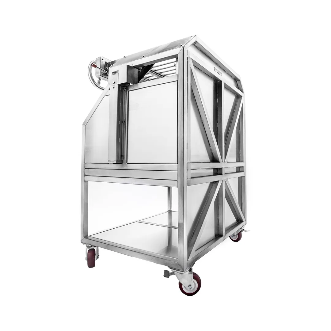 Grillworks GWI42 55" Freestanding Wood Fired & Charcoal Parrilla Grill w/ (2) Adjustable Grills