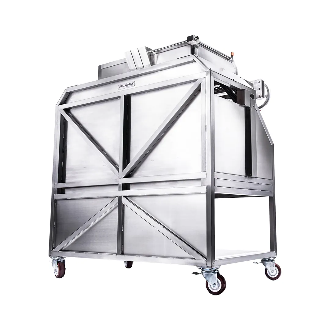 Grillworks GWI54 BLANCO CAP 65" Wood Fired & Charcoal Parrilla Grill w/ Blanco Oven Cap, (2) Grills