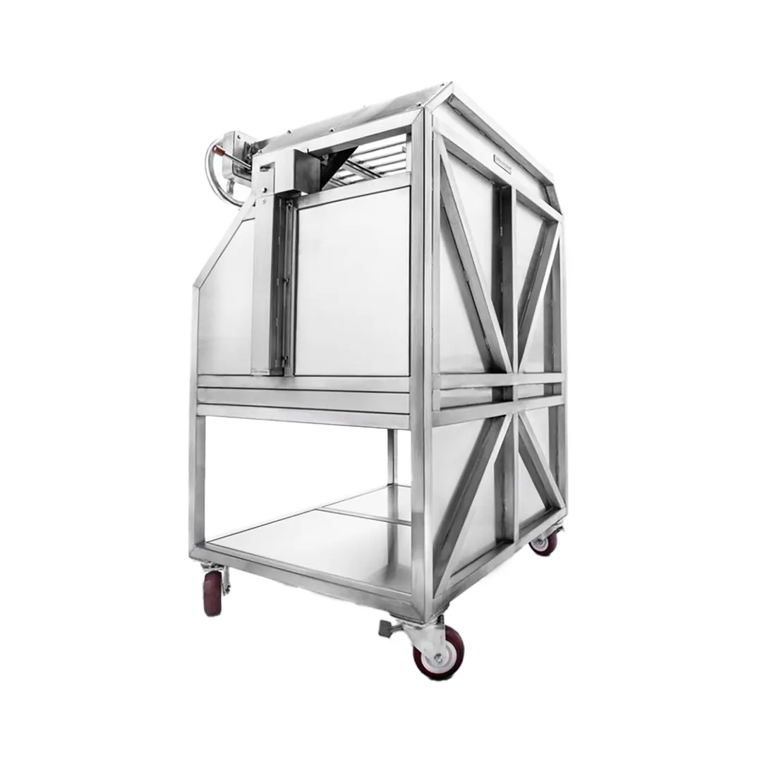 Grillworks GWI54 65" Freestanding Wood Fired & Charcoal Parrilla Grill w/ (2) Adjustable Grills