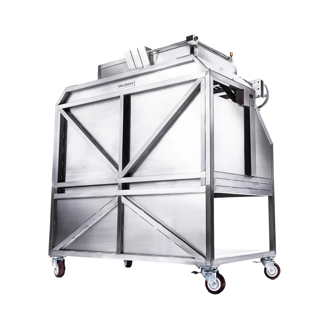 Grillworks INFIERNO X55 55" Wood Fired & Charcoal Parrilla Grill w/ (2) Adjustable Grills