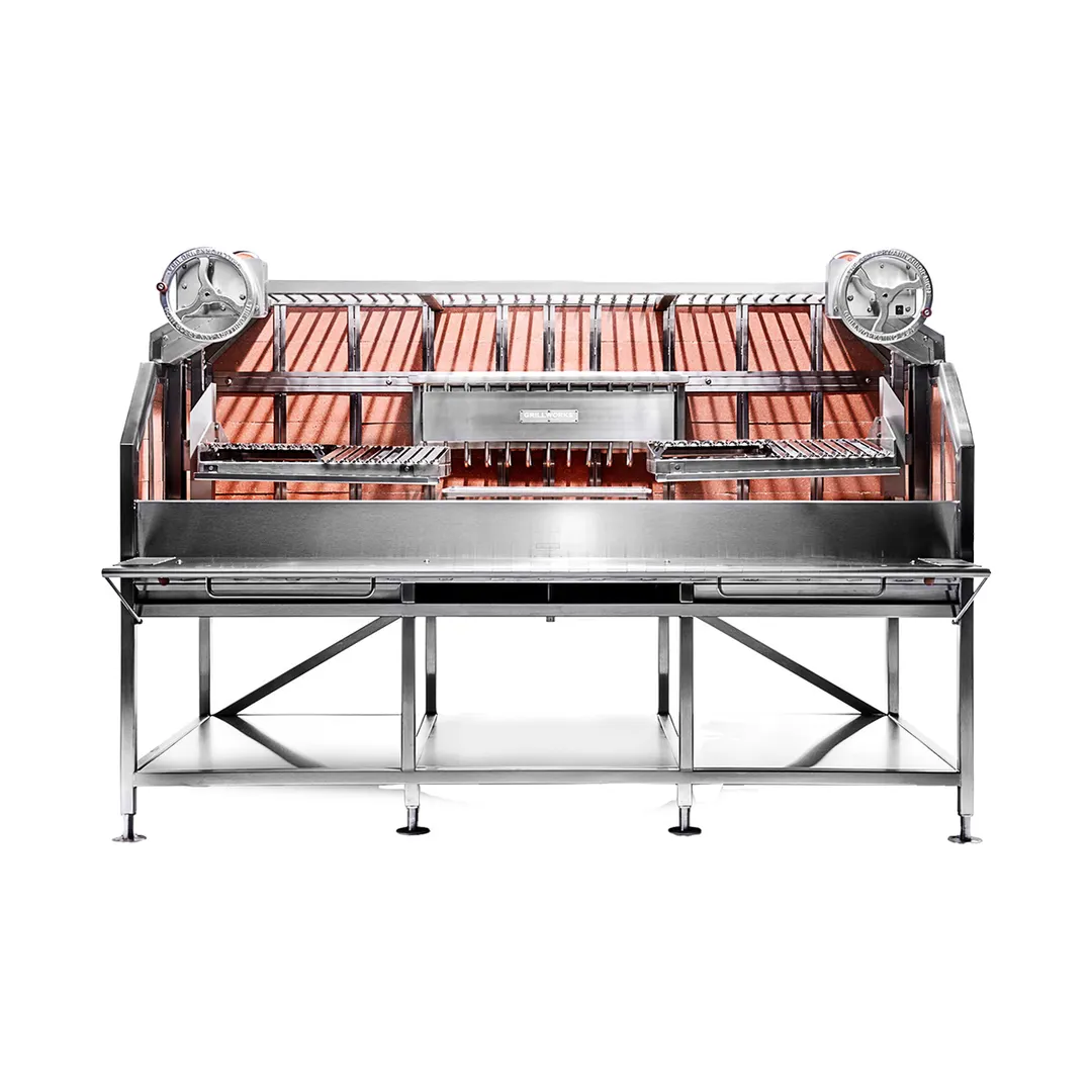 Grillworks INFIERNO X88 88" Wood Fired & Charcoal Parrilla Grill w/ (2) Adjustable Grills