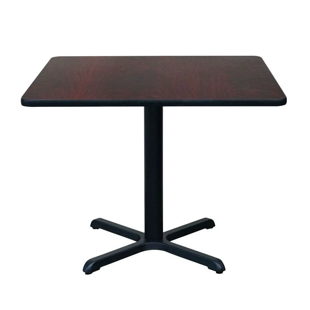 Hubert 32Q-050 CenPro Square Table Set, 30x30, 29 Height, Black/Cherry Finish, 4 Chairs