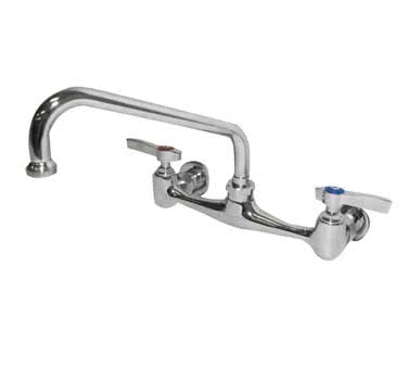 Serv-Ware WF12-CWP Faucet, Wall Mount, 8" Oc, 12" Swing Spout, Swivel Flanges