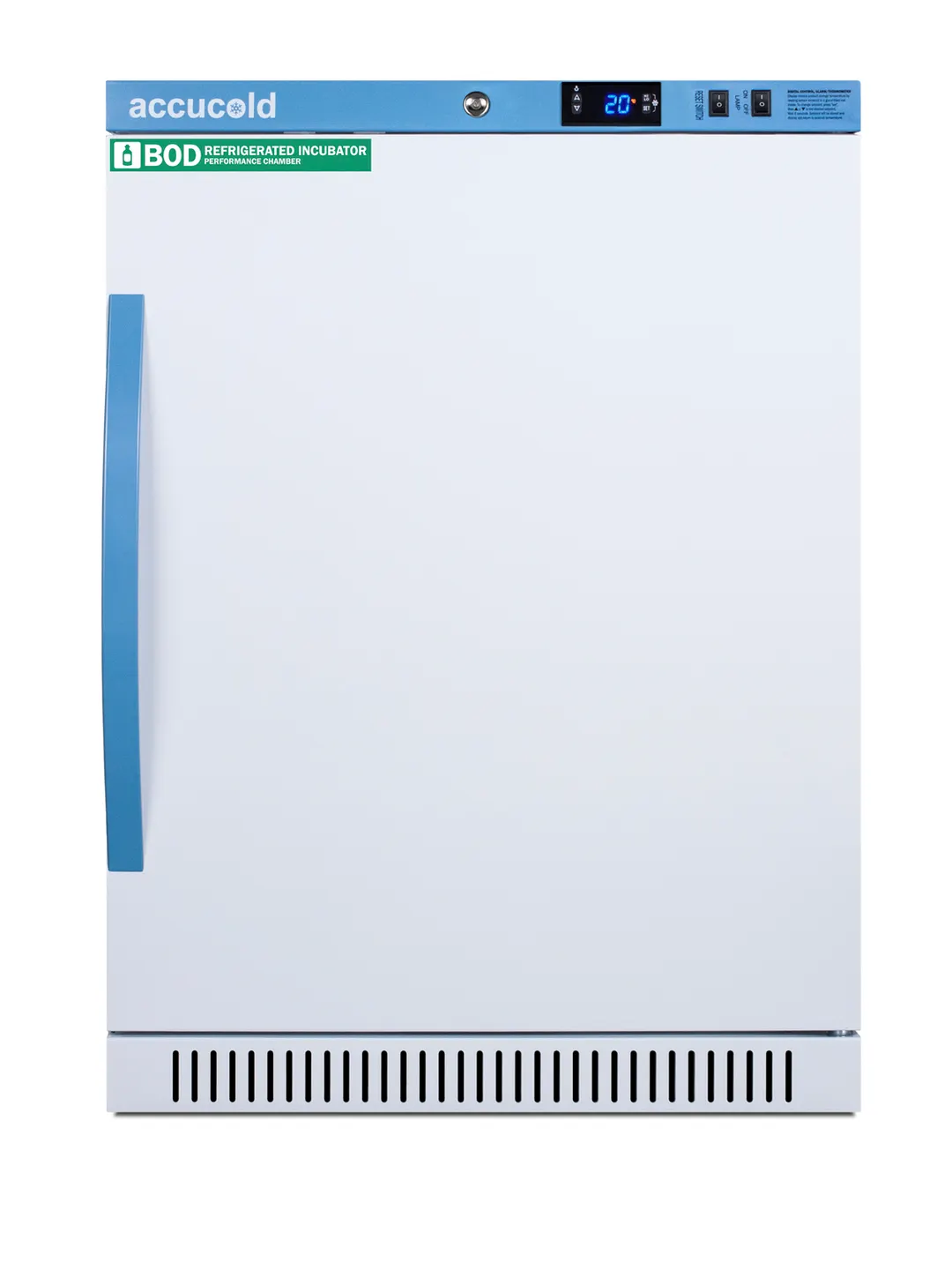 Summit ABOD6 Medical Refrigerator, 24" White Solid Door, 6.0 Cu.ft, 4‑60°C Range, LED Display, R600a