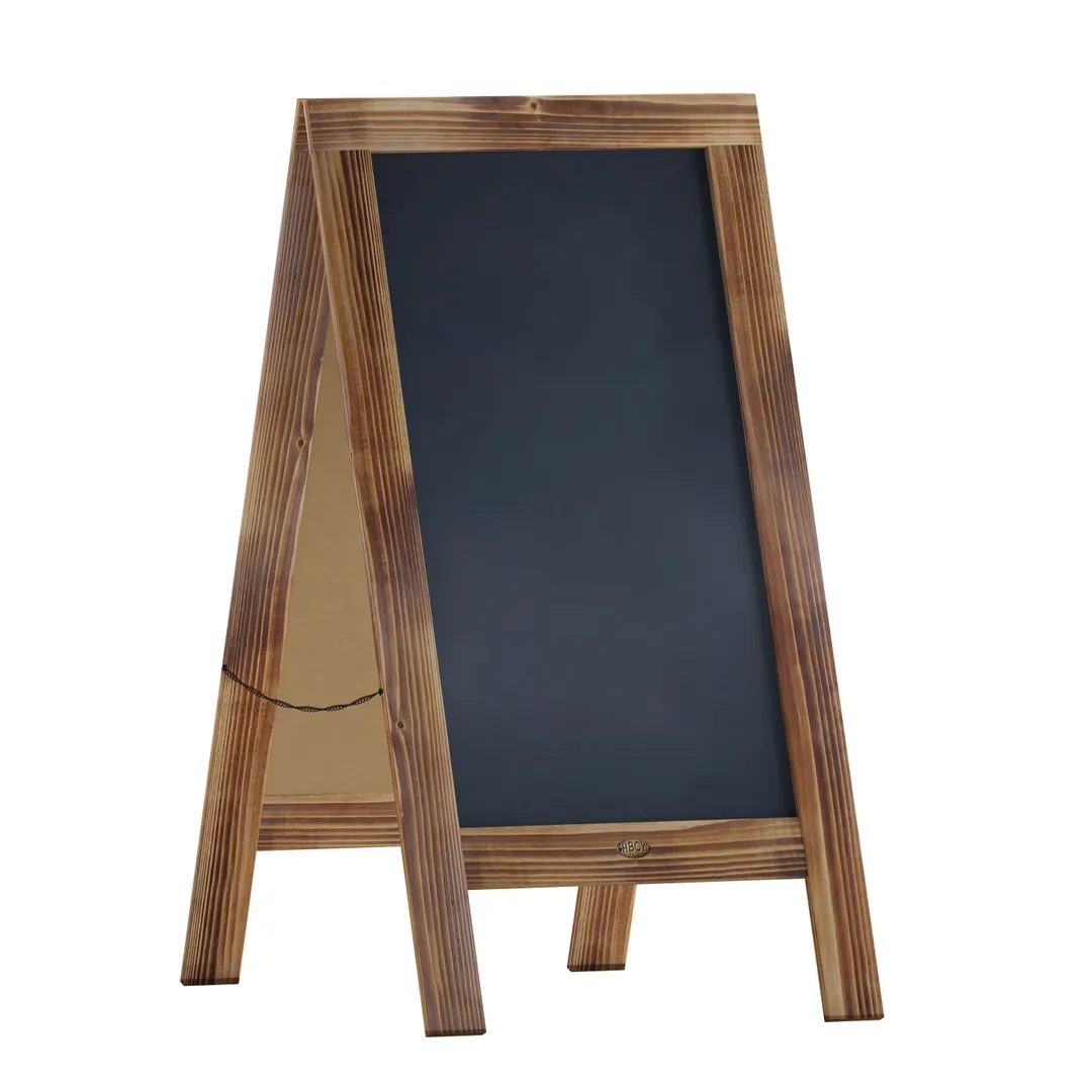 Flash Furniture HGWA-GDIS-CRE8-442315-GG Chalkboard Sign, 40" x 20", A-Frame, Pine, Black Surface