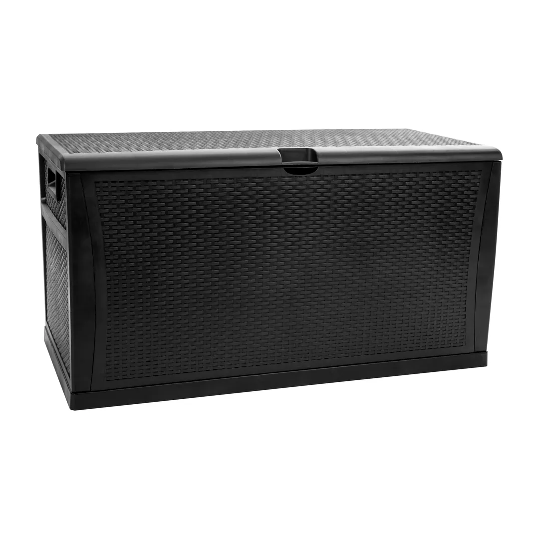 Flash Furniture QT-KTL-4023BK-GG Patio Storage Box, 120 Gallon Capacity