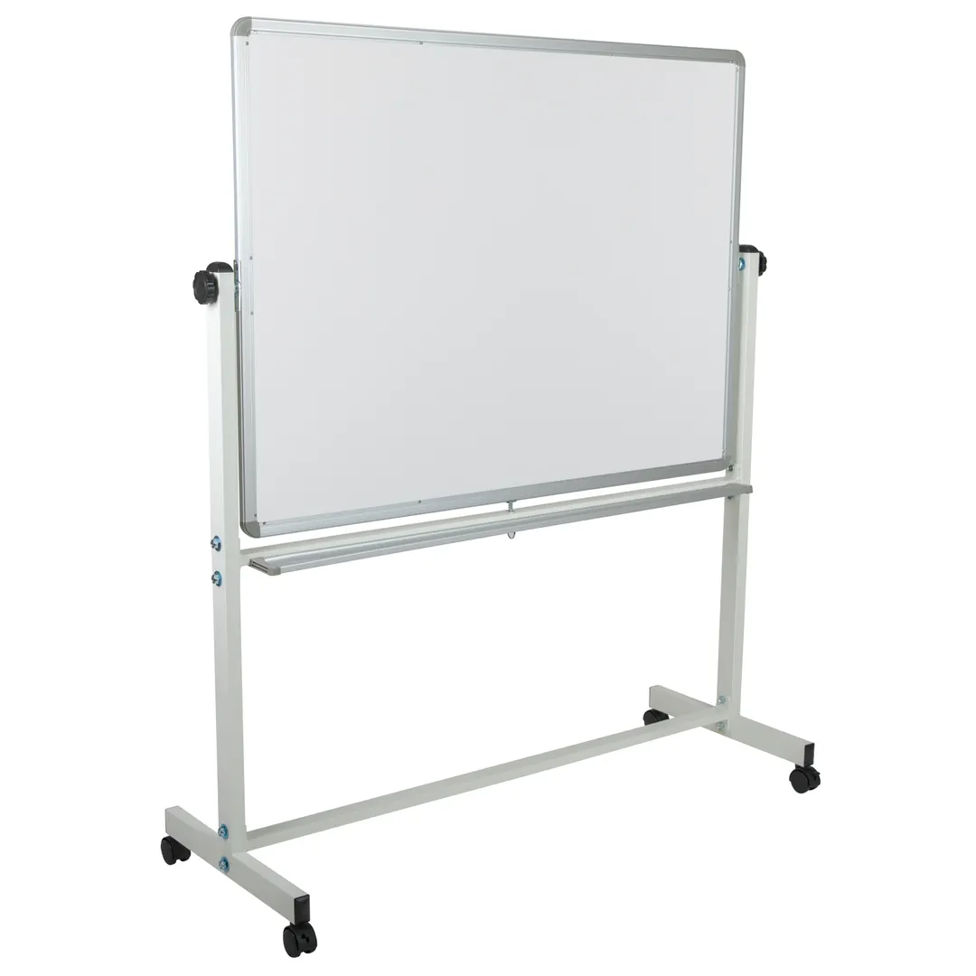Flash Furniture YU-YCI-003-GG Magnetic Marker Board 53" W x 62-1/2" H, White Powder‑Coated Frame